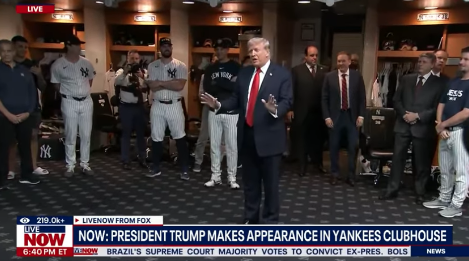 President Brings Yankee Stadium Crowd To Its Feet With “USA” Chants Trump Yankees
